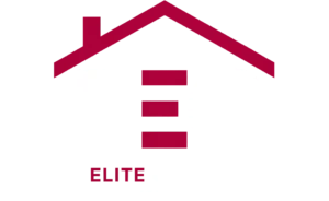 Logo with house-shaped roof outline and company initials PEC