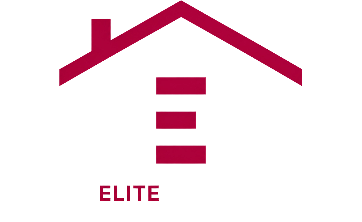Logo with house-shaped roof outline and company initials PEC